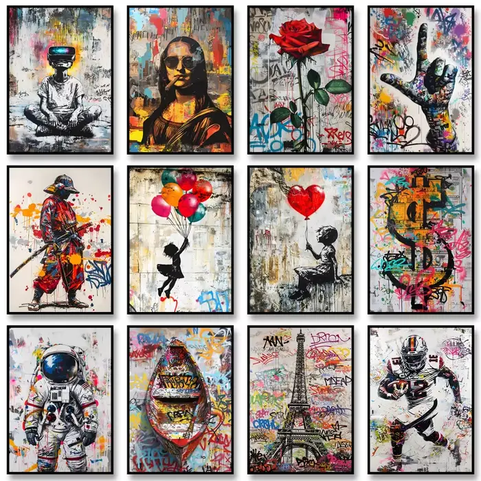 Affiche d'art Graffiti abstraite colorée
