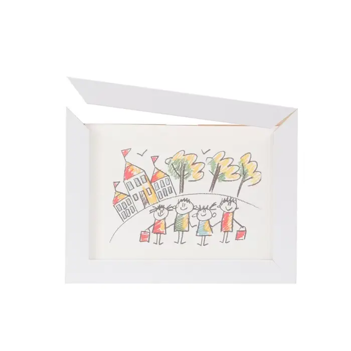 Décoration murale créative, cadre photo en bois pour enfants, cadre photo rotatif interchangeable, p