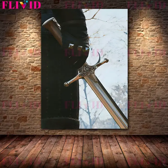Affiche d'art mural minimaliste de chasseur de diable, peinture sur toile pour salon, décor Vintage