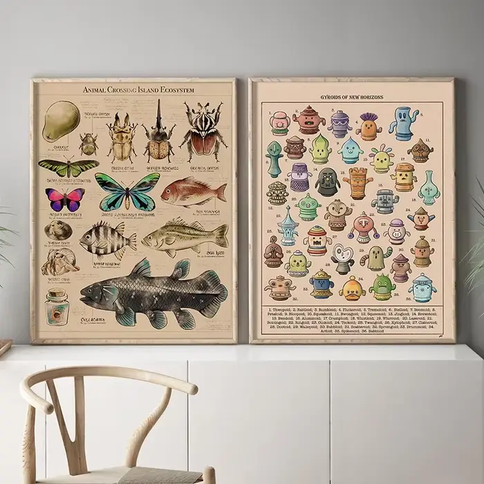 Affiche botanique de croisement d'animaux