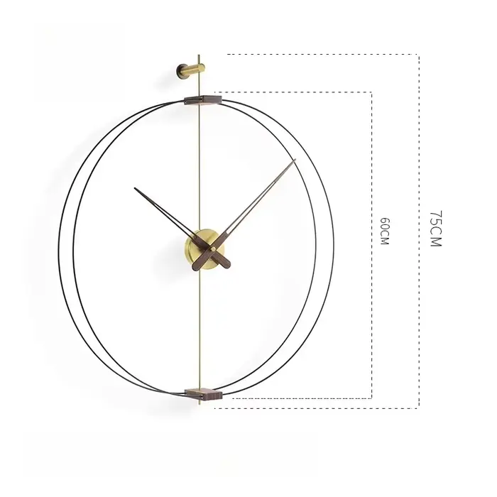 Horloges murales modernes en métal minimaliste horloge montre créative salon horloges Design horloge