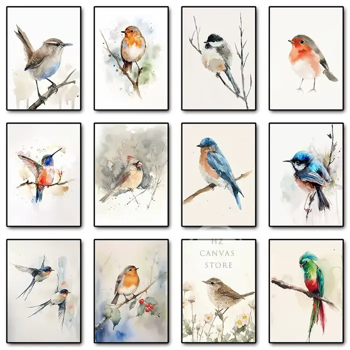 Affiche et impression d'oiseaux Chickadee C.Interconnexion