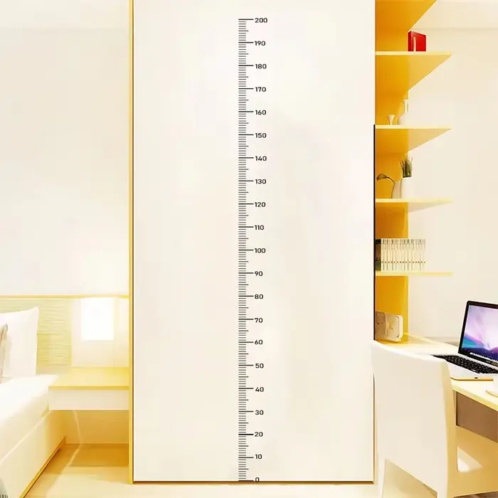 Autocollant de croissance pour mesurer la taille, ruban à mesurer mural, autocollant imperméable auto-adhésif, règle décorative pour chambre à coucher