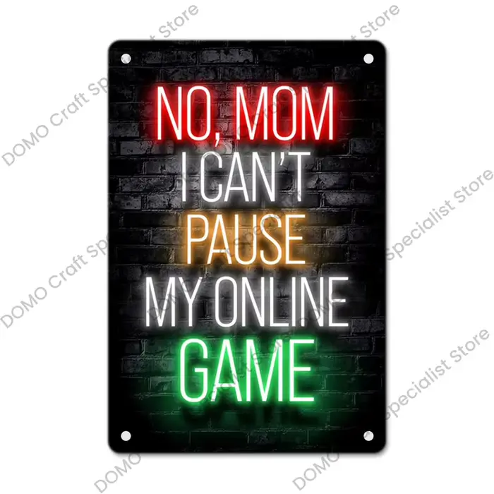 Affiche de Gamer de jeu au néon