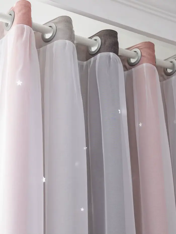 Rideaux occultants pour enfants, pour chambre à coucher, isolation thermique, étoiles scintillantes