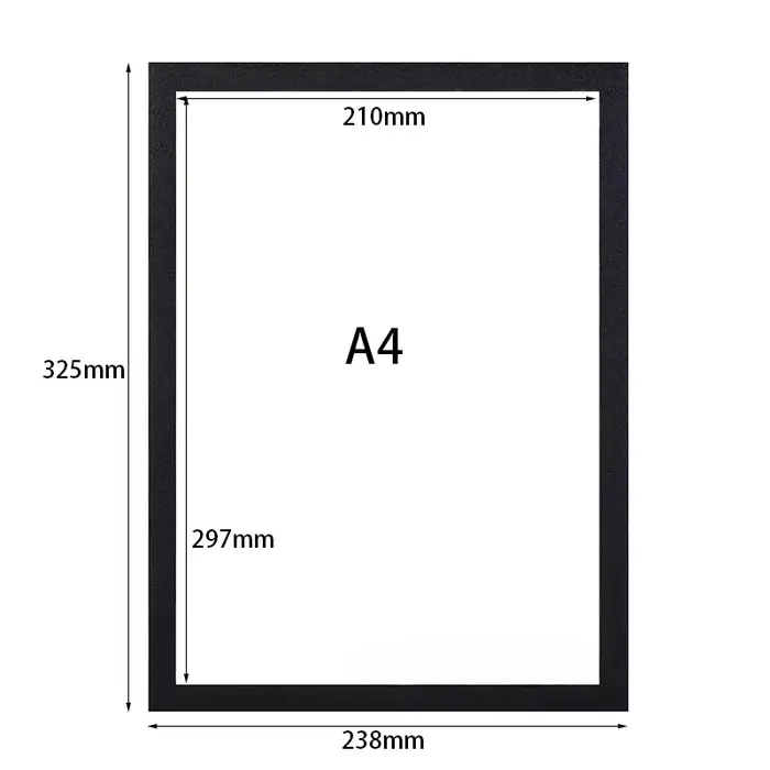 Cadre d'affichage magnétique A4/A5/A6