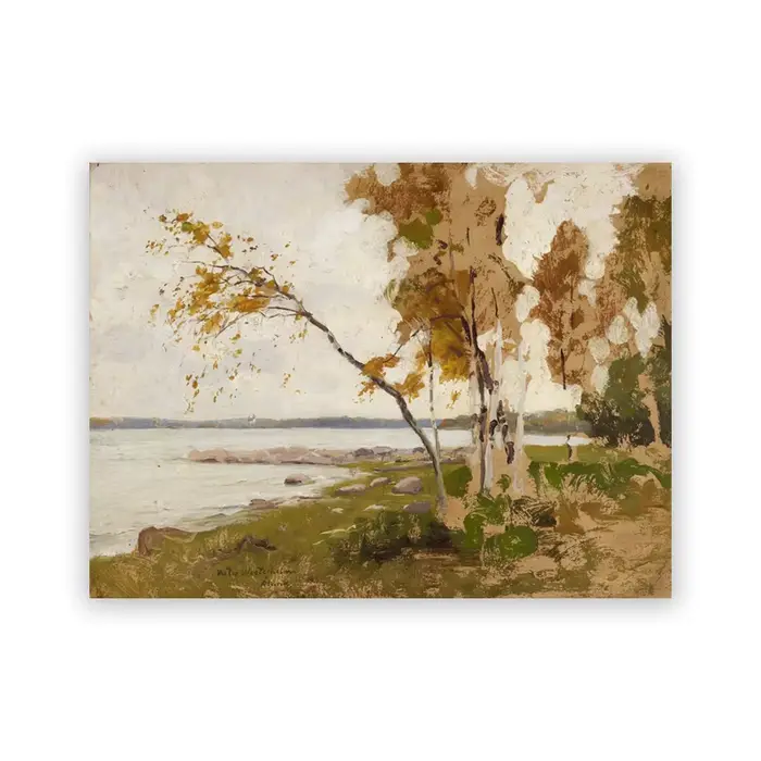 Peinture à l'huile de paysage de ferme d'automne Vintage, images d'art naturel d'automne, affiches r