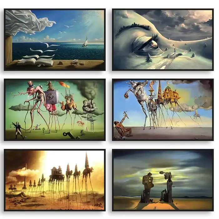 Affiche de peinture à l'huile abstraite surréaliste de la série El Salvador Dali