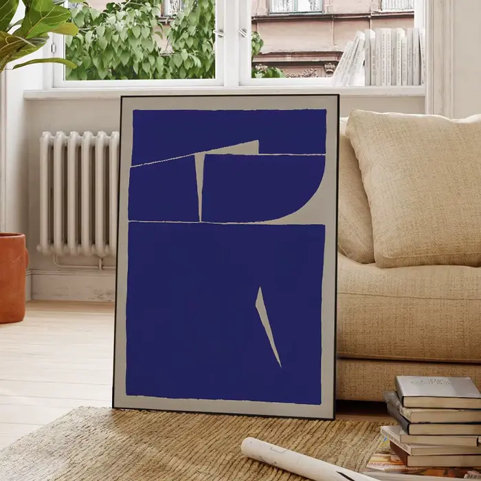 Affiche de peinture sur toile abstraite peinte à la main pour la décoration intérieure