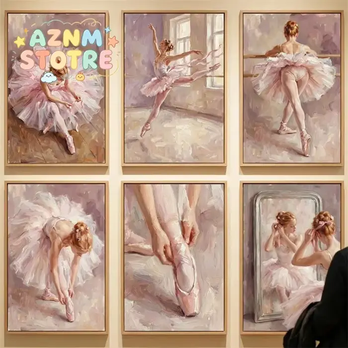 Affiches et impressions de ballerine rose pour filles