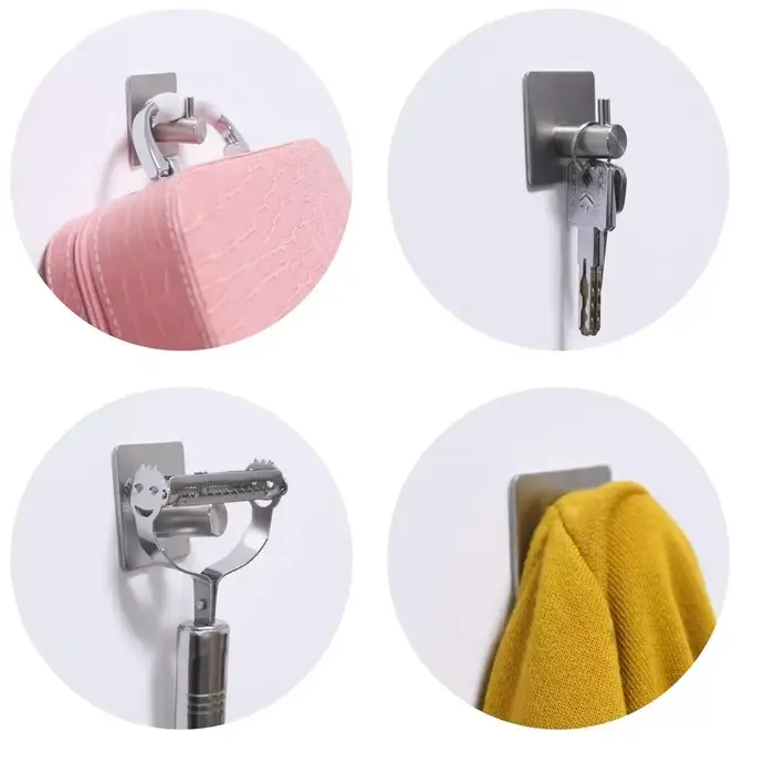 Crochets auto-adhésifs en acier inoxydable 3M