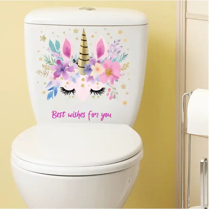 Autocollants muraux licorne pour enfants et filles
