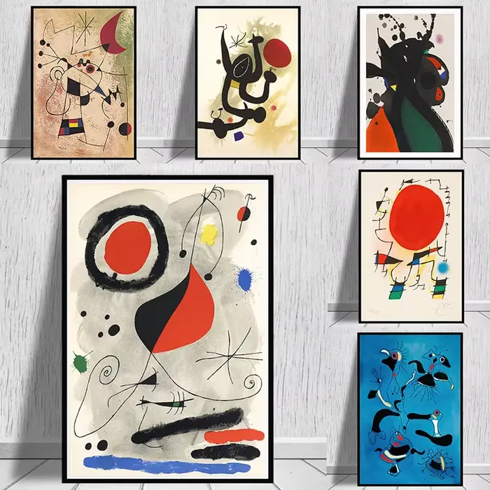 Affiches et imprimés d'art surréalisme de Joan Miro moderne
