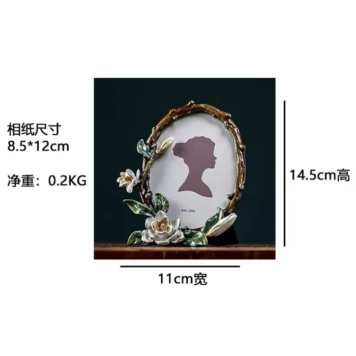 Ensemble de cadres Photo rétro européens de 5 pouces et 6 pouces, avec diamants émaillés, accessoire