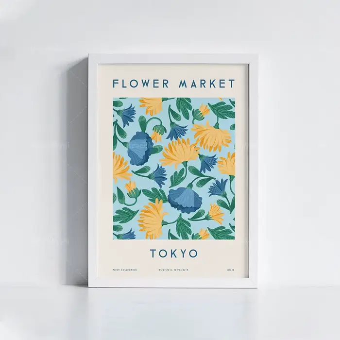 Affiches Takflower du marché des fleurs, impression d'œuvres d'art de famille d'art moderne imprimab