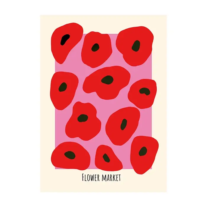 Affiches de fleurs modernes, peinture sur toile minimaliste, impression de fleurs magnifiques, table
