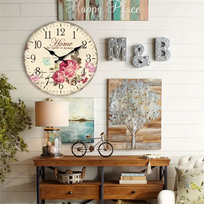 1 Horloge Murale en Bois