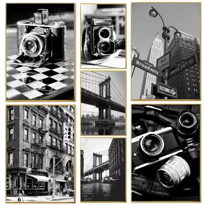 Affiche classique vintage en noir et blanc