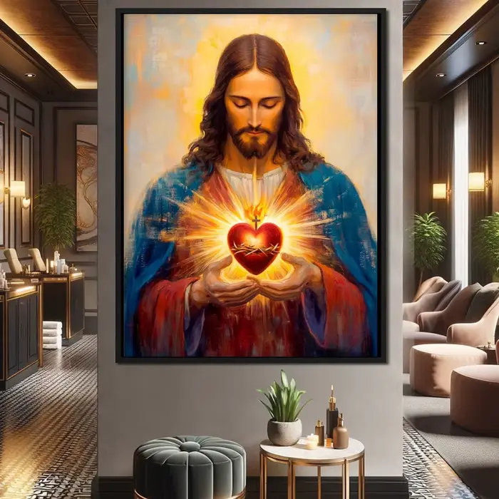 Affiches d'art chrétien sacré cœur jésus