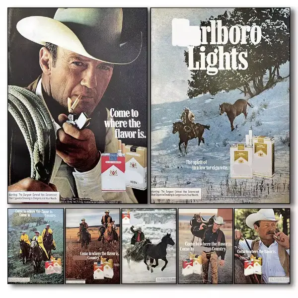 Affiche publicitaire rétro pour cigarettes