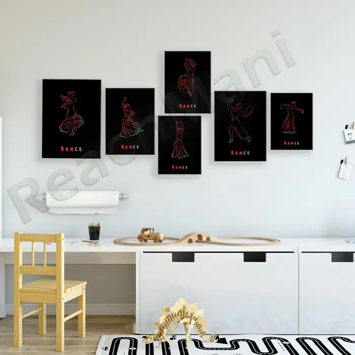 Affiche murale de fille phtalcolorée