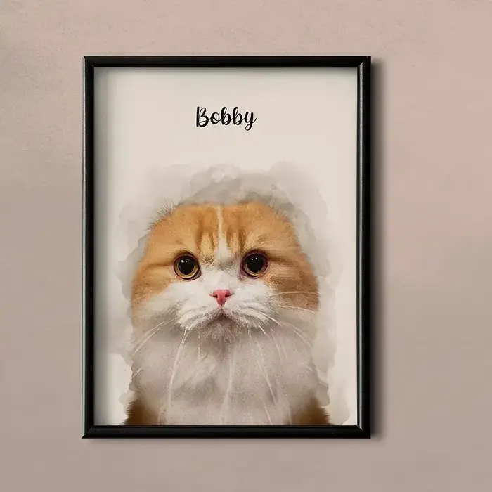 Affiche personnalisée en couleur pour Portrait d'animal de compagnie