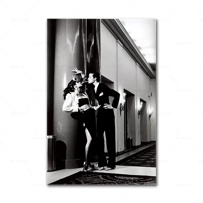 Affiche de mode en noir et blanc pour la décoration de la maison, peinture sur toile, art mural, imp