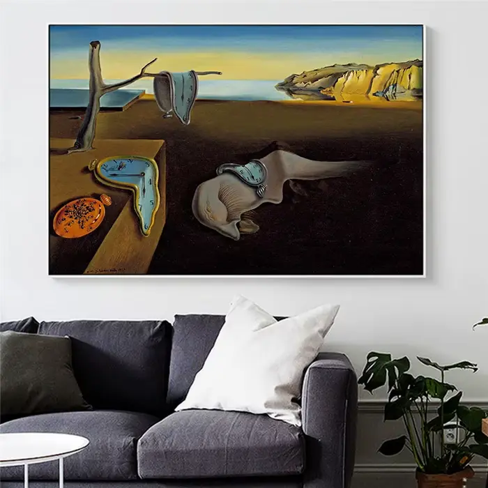 Salvador Dali la persistance de la mémoire horloges peinture à l'huile surréaliste toile affiche impression Cuadros mur Art photo pour salon