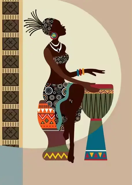 Toile de peinture de figurines abstraites, affiches et imprimés de Portrait de femmes africaines, Ar