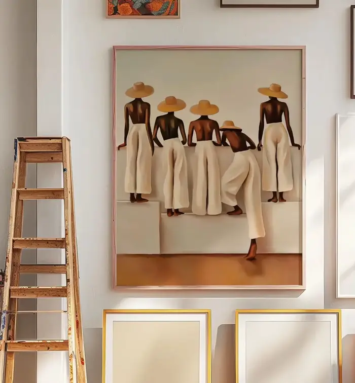 Beige femme Silhouette mur Art Boho imprimable affiche décoration murale minimaliste neutre abstrait femmes toile photo décor à la maison