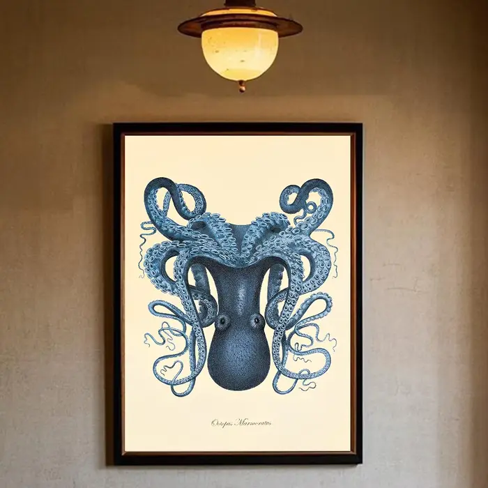 Affiche de creature de mer bleue