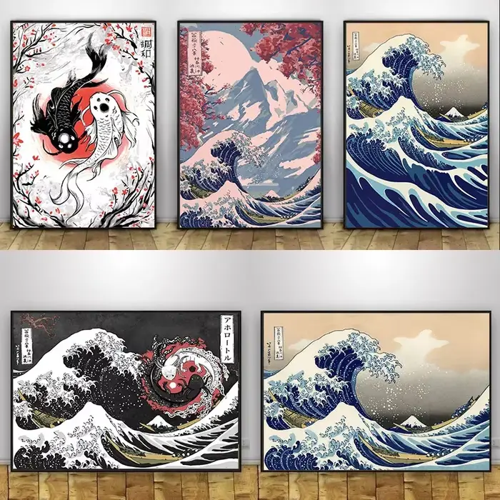 Peinture sur toile grande ondulée Kana Nagawa