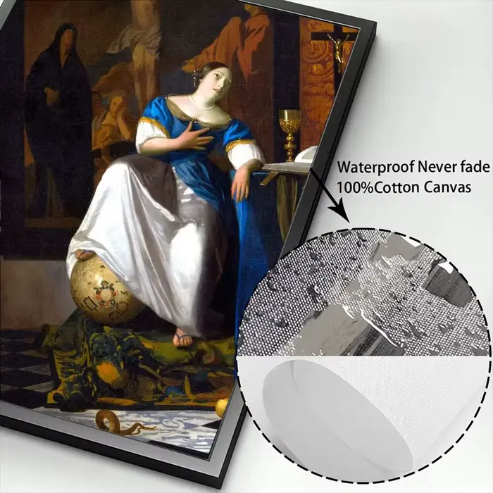 Johannes Vermeer-Affiches imprimées sur toile de coutumes célèbres