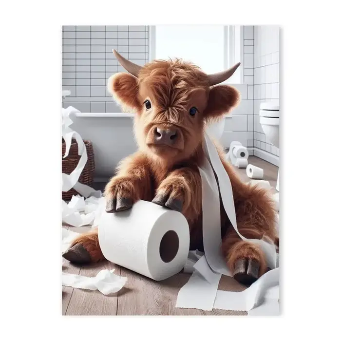Affiche de vache d'animal de ferme peculiar, 4 pièces, humoristique, fantaisiste, cadeau pour amoure