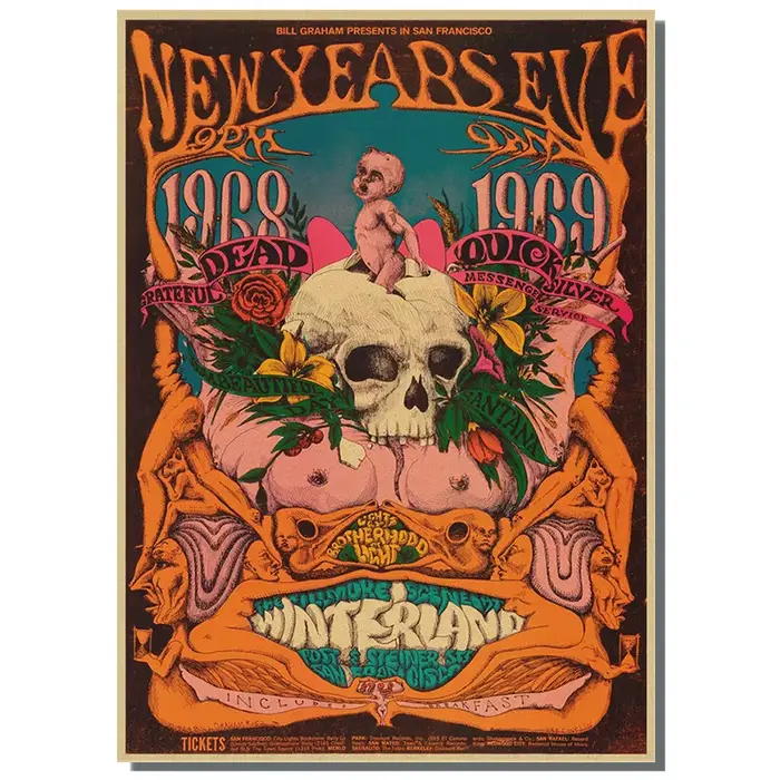 The Doors Jim Morrison-Affiche murale vintage en papier kraft