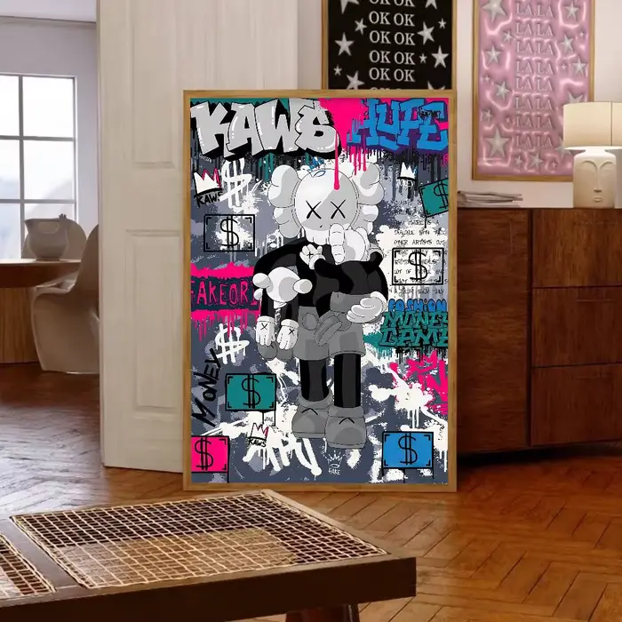 Affiche d'ours en peluche violent Graffiti