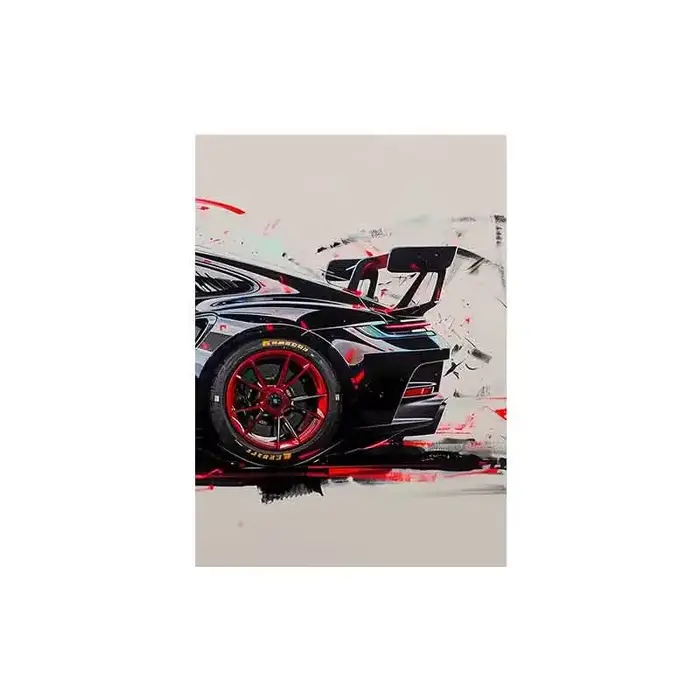 Art mural graffiti de voiture de sport GT3 RS, à la mode et populaire, affiche imprimée sur toile HD