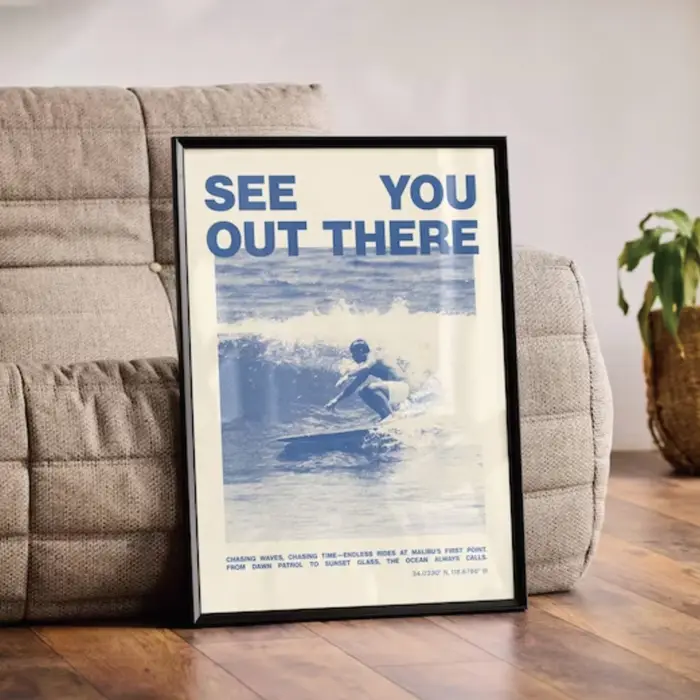 Impression sur toile de surf vintage