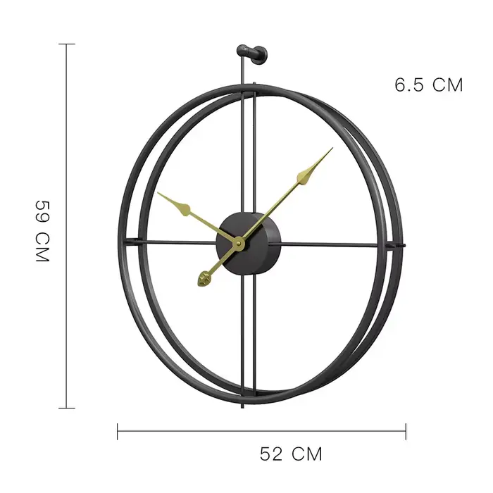 Grande horloge murale silencieuse de 55 cm, design moderne, pour la décoration de la maison, du bureau, style européen, horloge murale suspendue