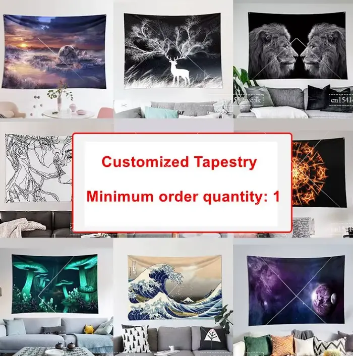 Tapisserie murale suspendue personnalisée pour salle de bain