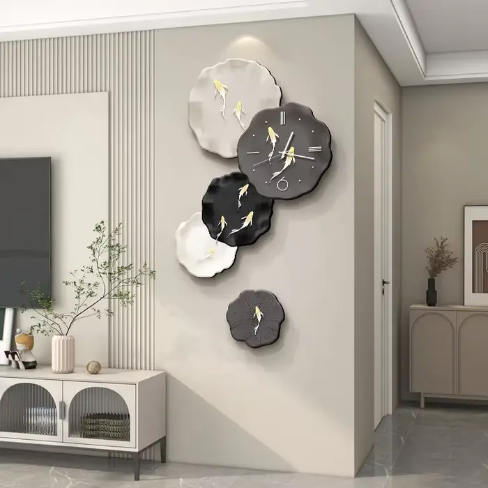 Horloge murale décorative pour salon