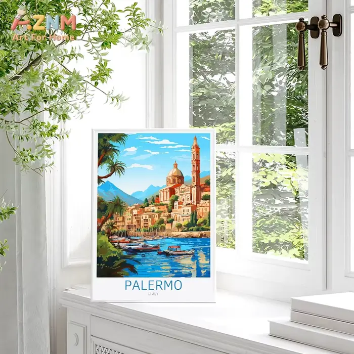 AZNM Affiche de voyage vintage