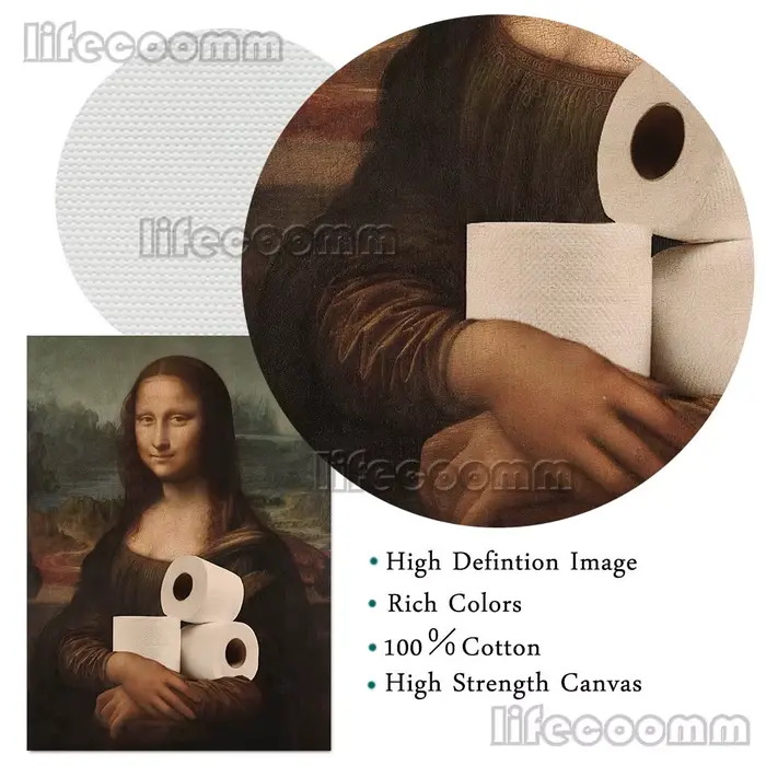 Affiche et impression d'art drôle de salle de bains et de toilettes