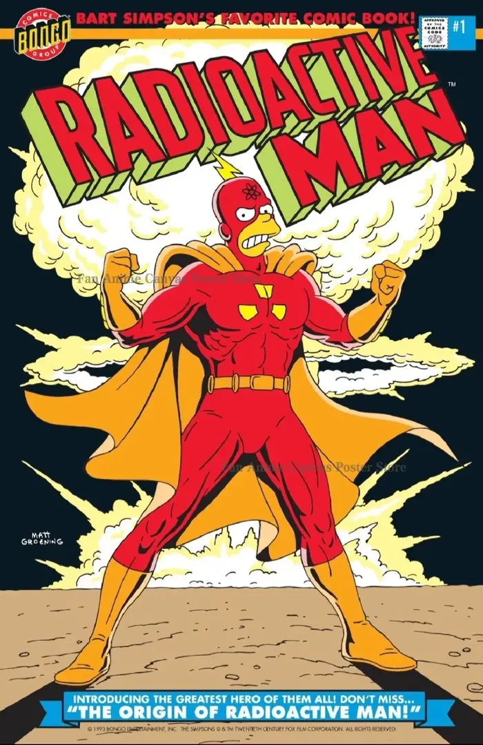 Affiche sur toile T-The S-Simpsons Fallout Superman Crossover, art mural exquis pour salon et chambr