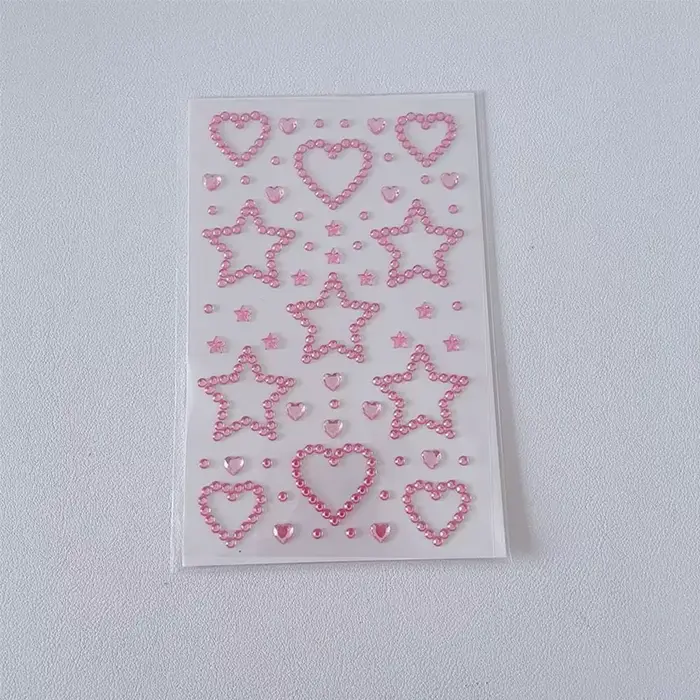 Autocollants 3D en cristal acrylique, étoile, cœur, décoration pour enfants, bijoux auto-adhésifs, a