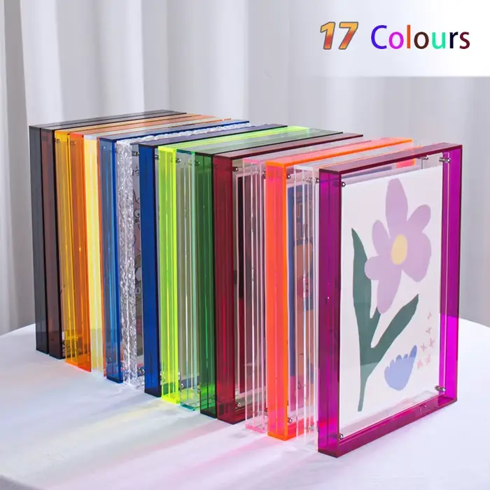 Cadre Photo translucide creux en acrylique épais pour mur