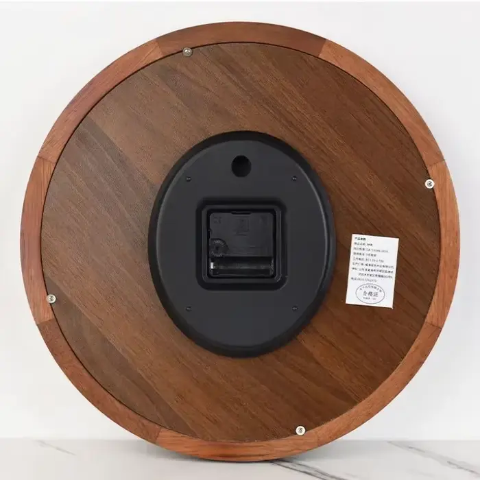 Grande horloge murale en bois massif pour salon