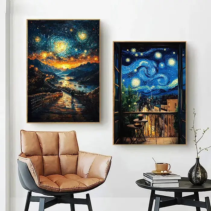 Affiche de paysage abstraite Van Gogh