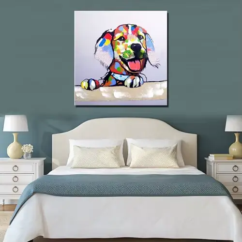 Peinture à l'huile sur toile peinte à la main, gorille animal, décoration murale, art pour salon, ph