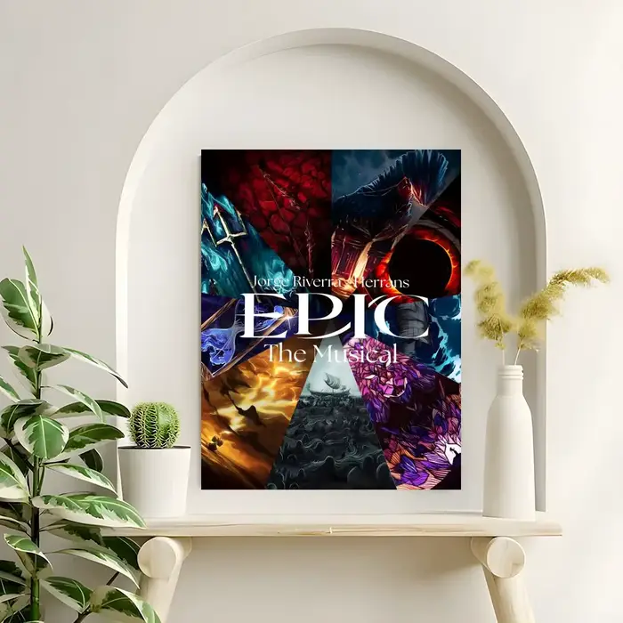 Affiche musicale épicée autocollante en papier imperméable